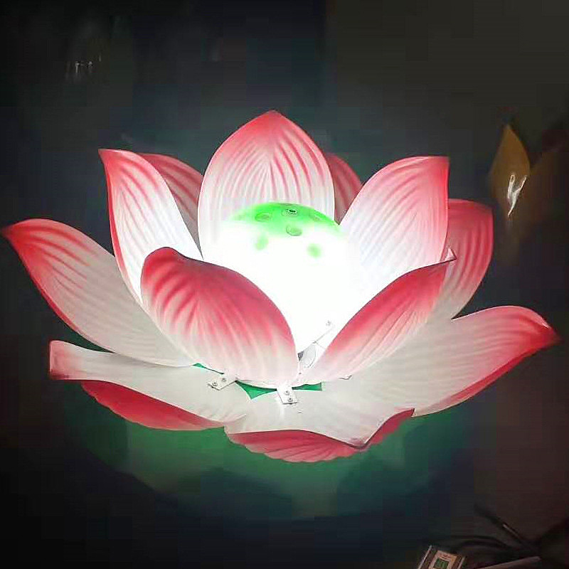 Solar-Powered PVC Lotus Flower LED Lamp LED Decorated Water