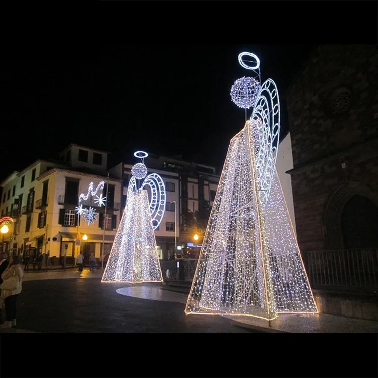 Customized Giant 3D Angel Shape Fancy for Festival Light