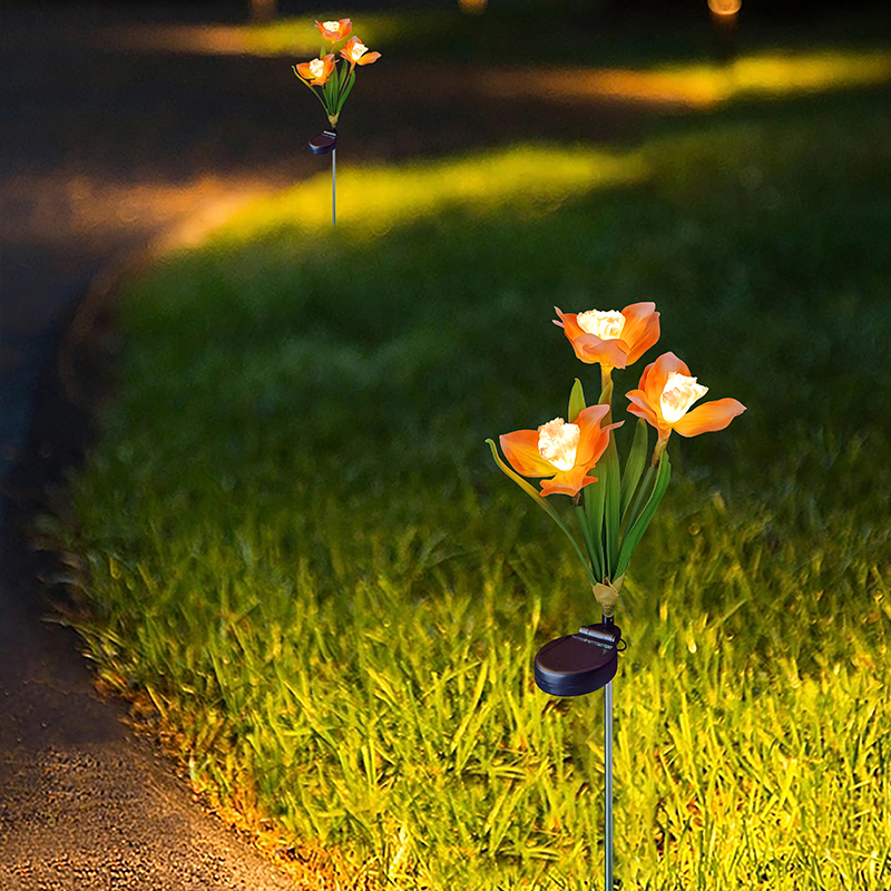 Solar Daffodil Ground Inserted Lights Fence Walkway Rain Proof