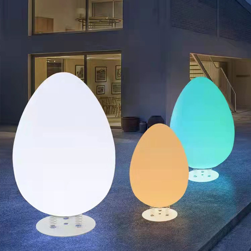 RGB LED Night Lights Luminous Egg-Shaped Roly-Poly Toy for Interactive Creative