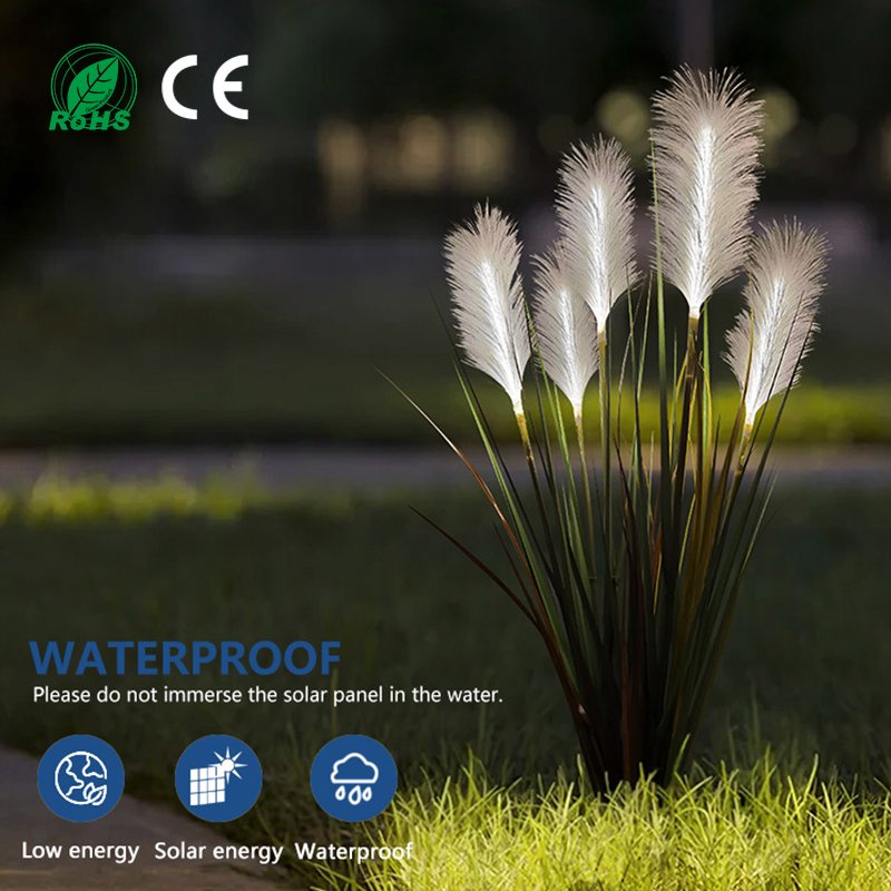 PVC Luminous Reed Lamp Belt Holiday Landscape Decorative Lights Ground Plugged Light