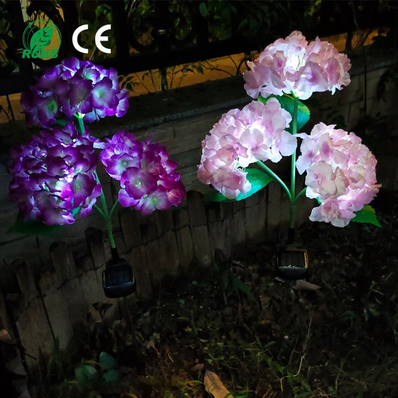 Hydrangea Simulation Flower Shape Light Wedding Party Trail Fence Decoration