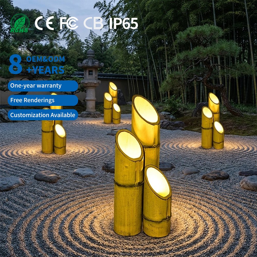 Creative LED Simulation FRP Bamboo Light IP65 Halloween Christmas Garden Night Light