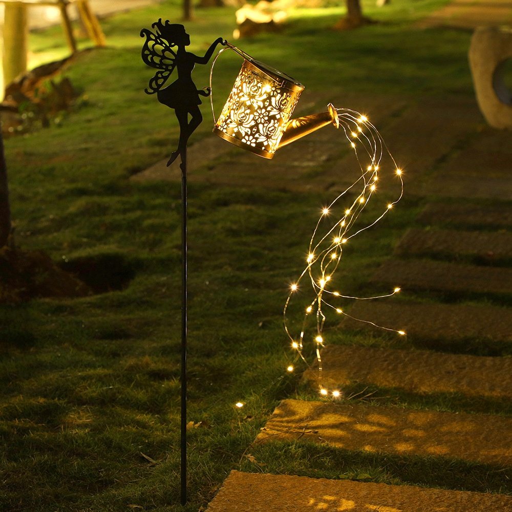Fairy Solar Water Kettle Lamp IP65 Ground Plug LED Light Source New