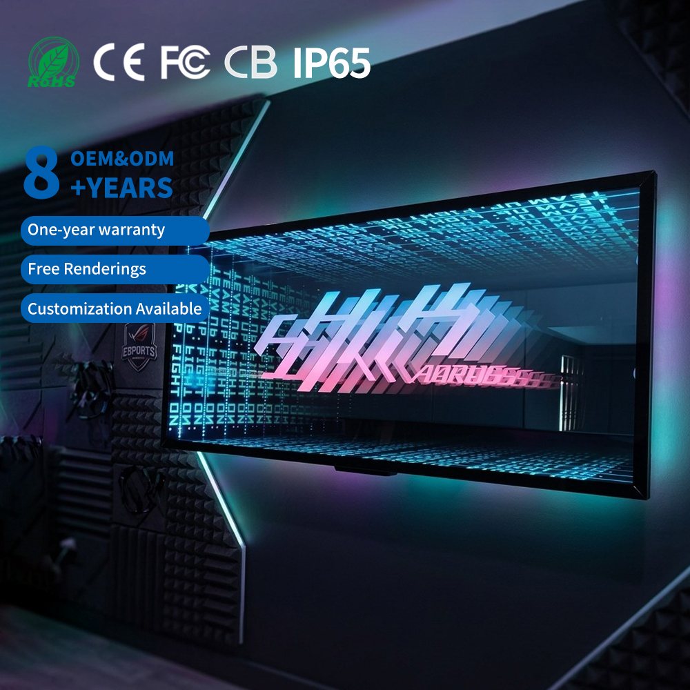 Customizable Neon Light Box LED Illumination Lasagna Mirror Abyss Luminous Glass Characters