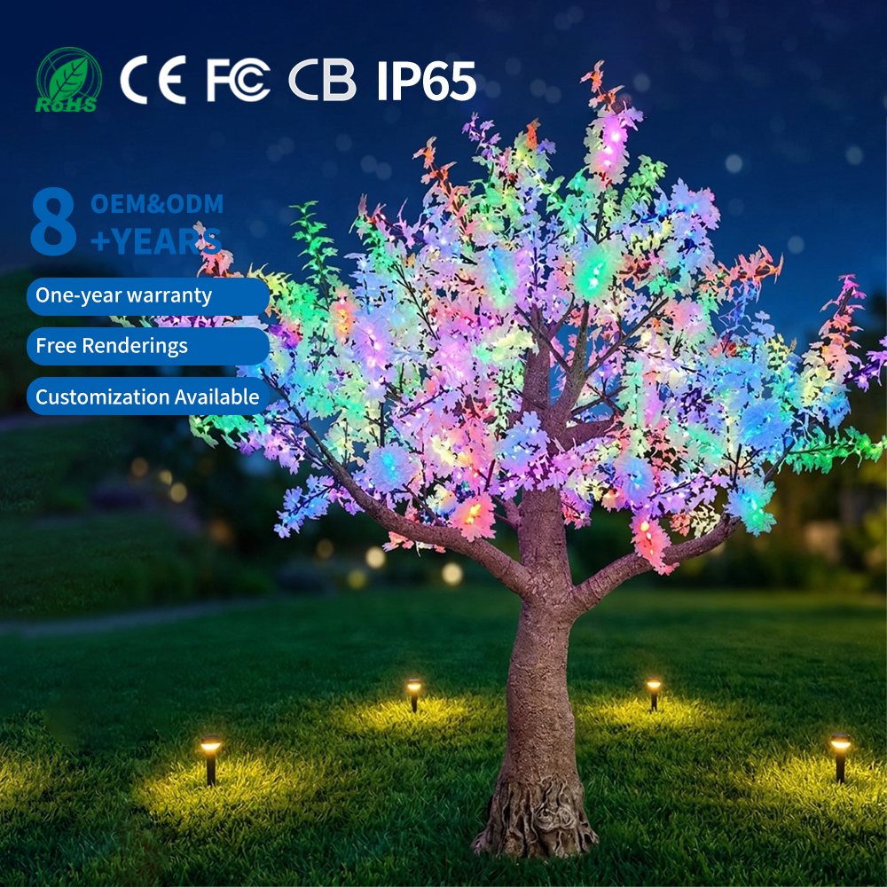 Metal Flower Cherry Light for / Garden Decoration IP65 Rated for Christmas