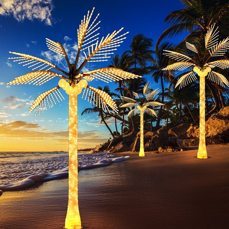 Large LED Customizable Palm Tree Light for Street and Park Decorations