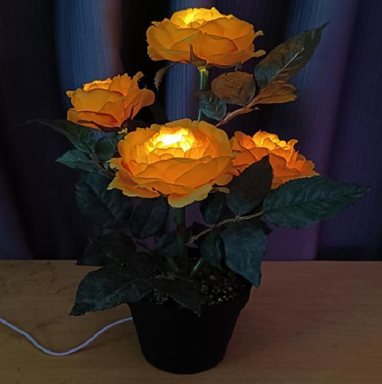 LED Lucky Bamboo Flower Stake Light H80 cm