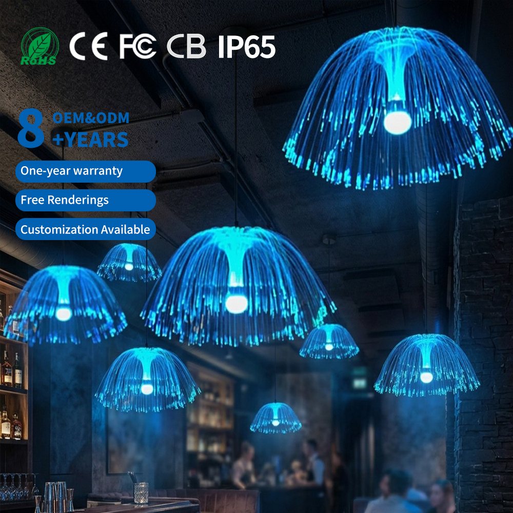Fiber Optic Jellyfish Lamp IP65 High CRI 95 Dimmable Warm White Fairy
