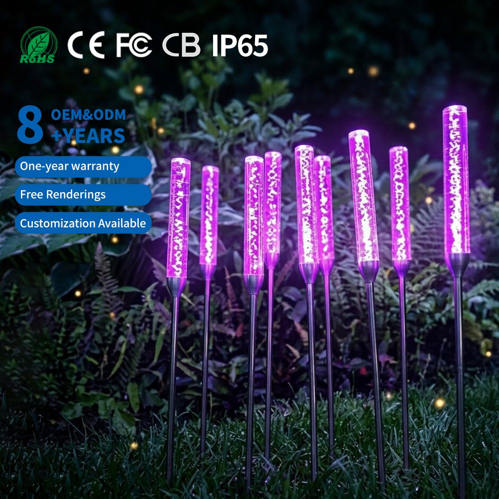 LED Reed Ground Insertion Christmas Courtyard Lawn Decoration Landscape Light 80cm Acrylic