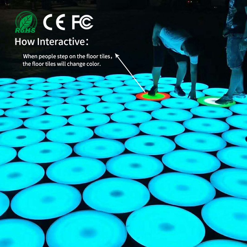 Dance Floor Tiles Light Sensors Interactive Multi-Color Lighting Foot-Activated Dancing