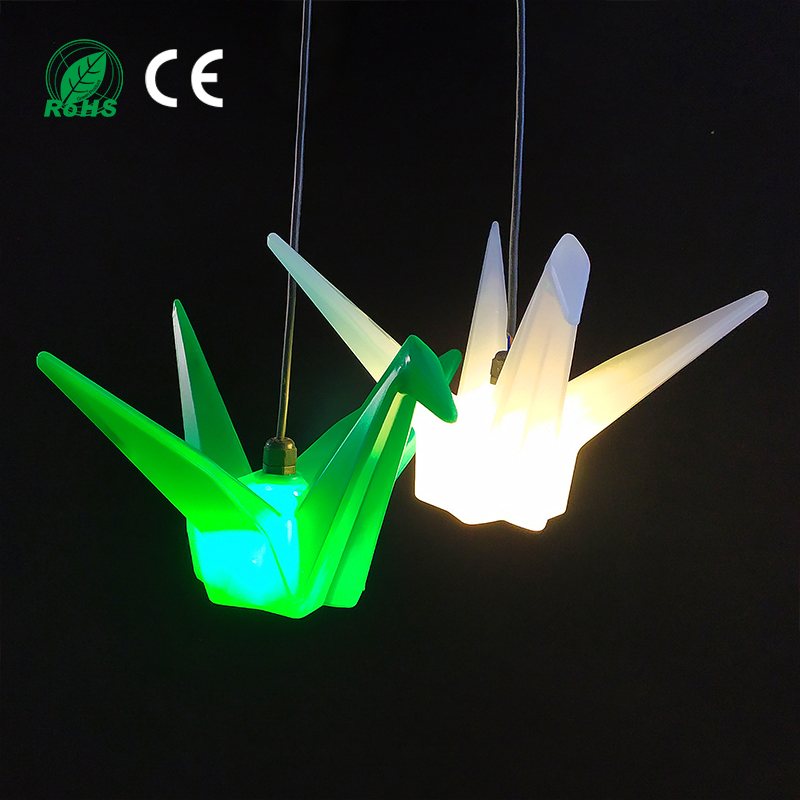 Thousand Paper Crane LED Colorful Flashing Lights Rainproof Bird Holiday Decoration