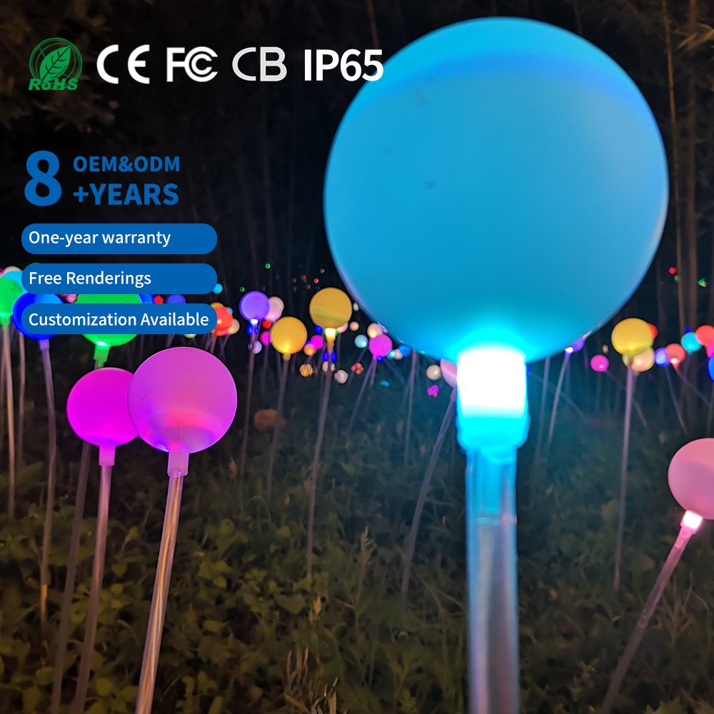 Luminous Sphere Lawn Lamp / LED Courtyard Light IP65 Park Garden Landscape