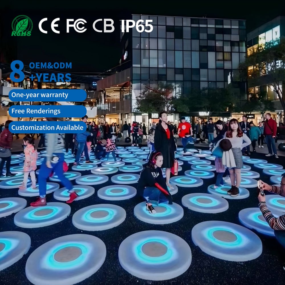 LED Rainbow Run DMX512 Interactive DJ Dance, Automatic Sensor Floor Tile Lights,