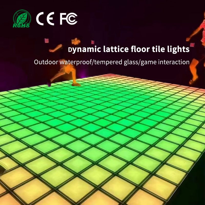 Jumping Patterned Playground Gravity-Sensing LED Floor Tiles Light Interaction Game Square