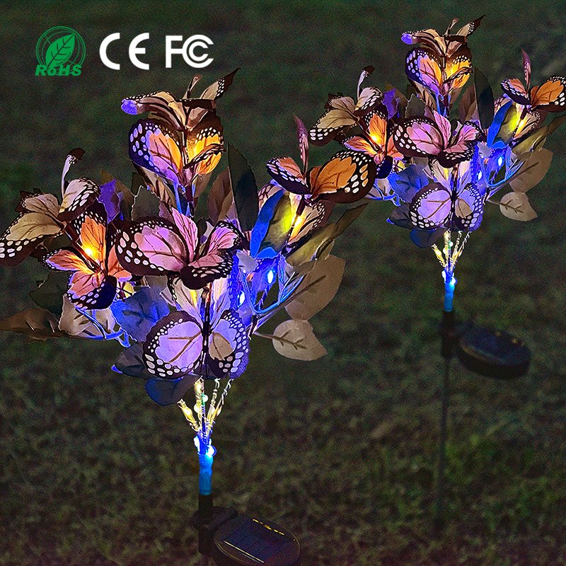 Silk Butterfly Solar Garden Light 75 cm