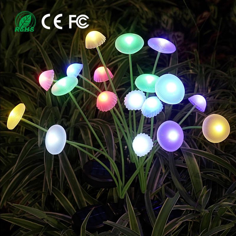 Solar Mushroom Lawn Light IP65 for Courtyard Paths